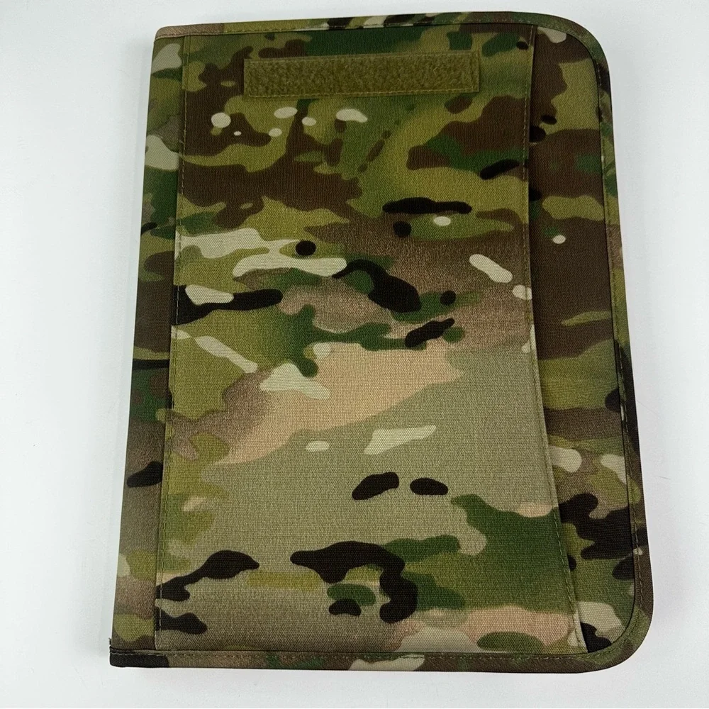Mercury Tactical Gear Zippered Multi Camo Padfolio Binder Card Slots, Name Strip